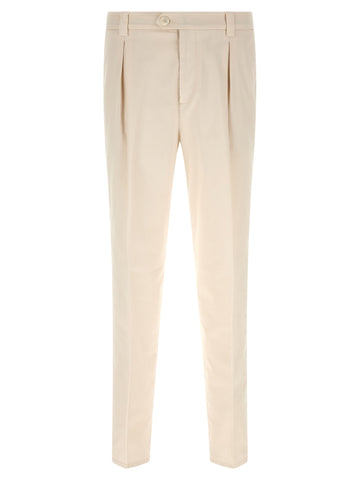 White Cotton Casual Pants