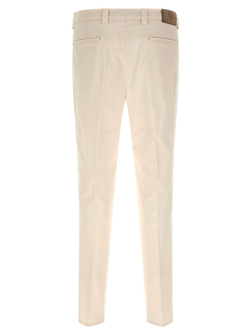 White Cotton Casual Pants
