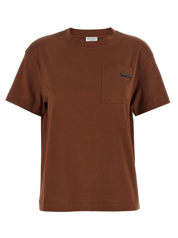 Brown Cotton T-Shirt