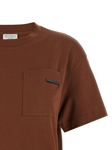 Brown Cotton T-Shirt