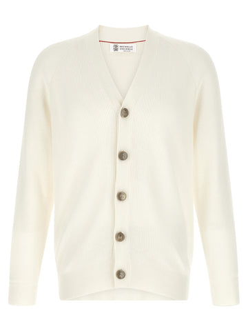White Cotton Cardigan