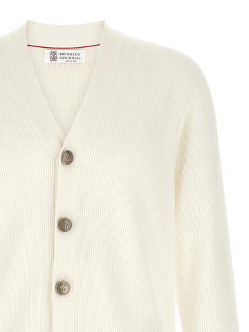 White Cotton Cardigan