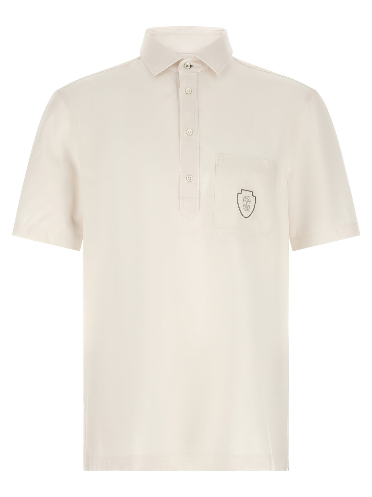 White Virgin Wool Polo Shirt