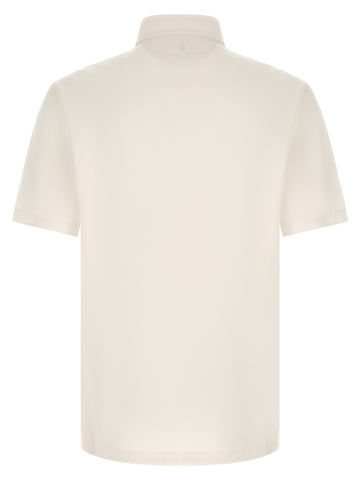 White Virgin Wool Polo Shirt