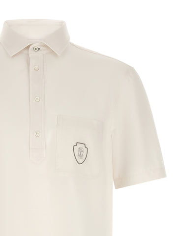 White Virgin Wool Polo Shirt