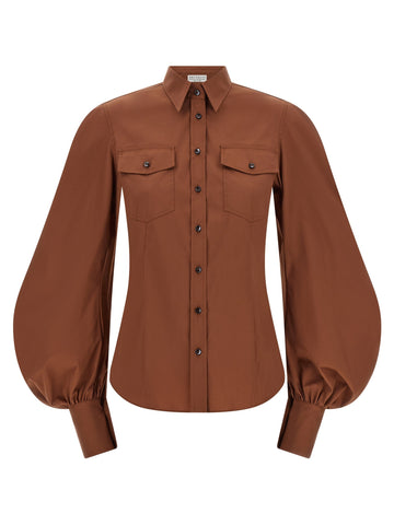 Brown Cotton Blouse