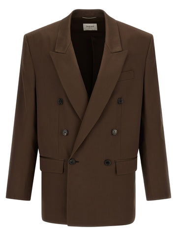 Brown Silk Blazer