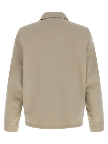 Gray Polyester Full-Length Jacket