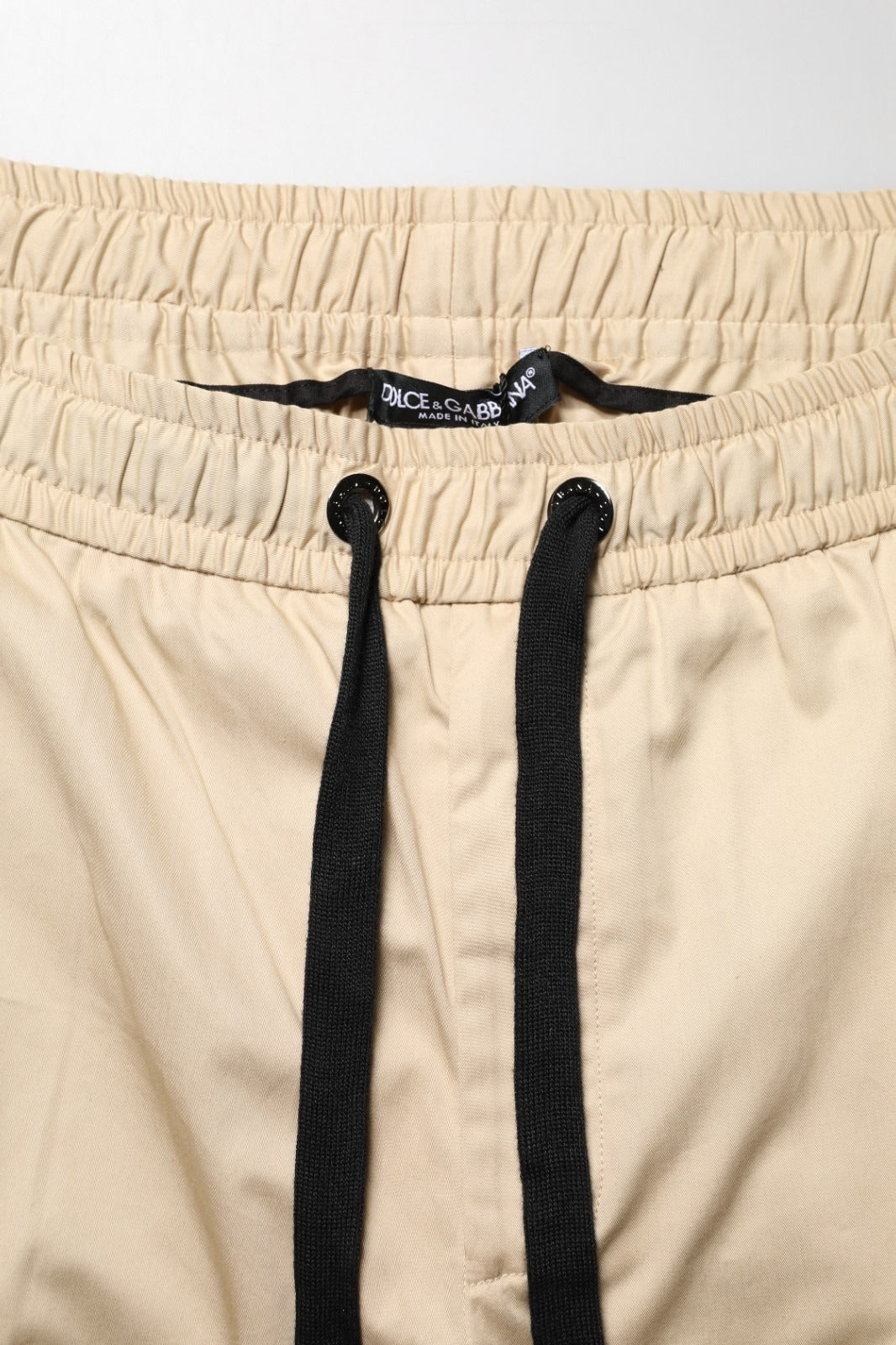 Beige Cotton Skinny Men Jogger Trouser Pants