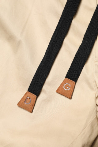Beige Cotton Skinny Men Jogger Trouser Pants