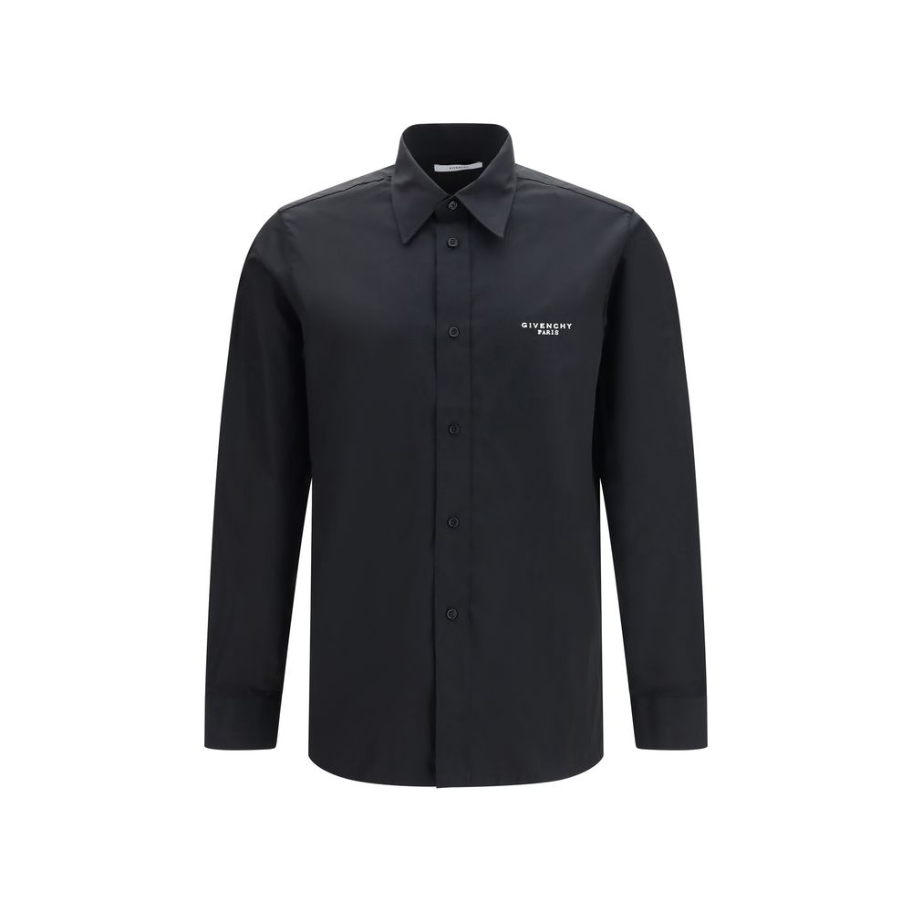 Black Cotton Dress Shirt