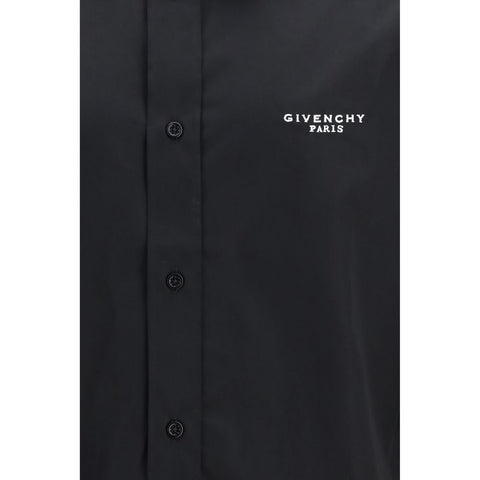 Black Cotton Dress Shirt