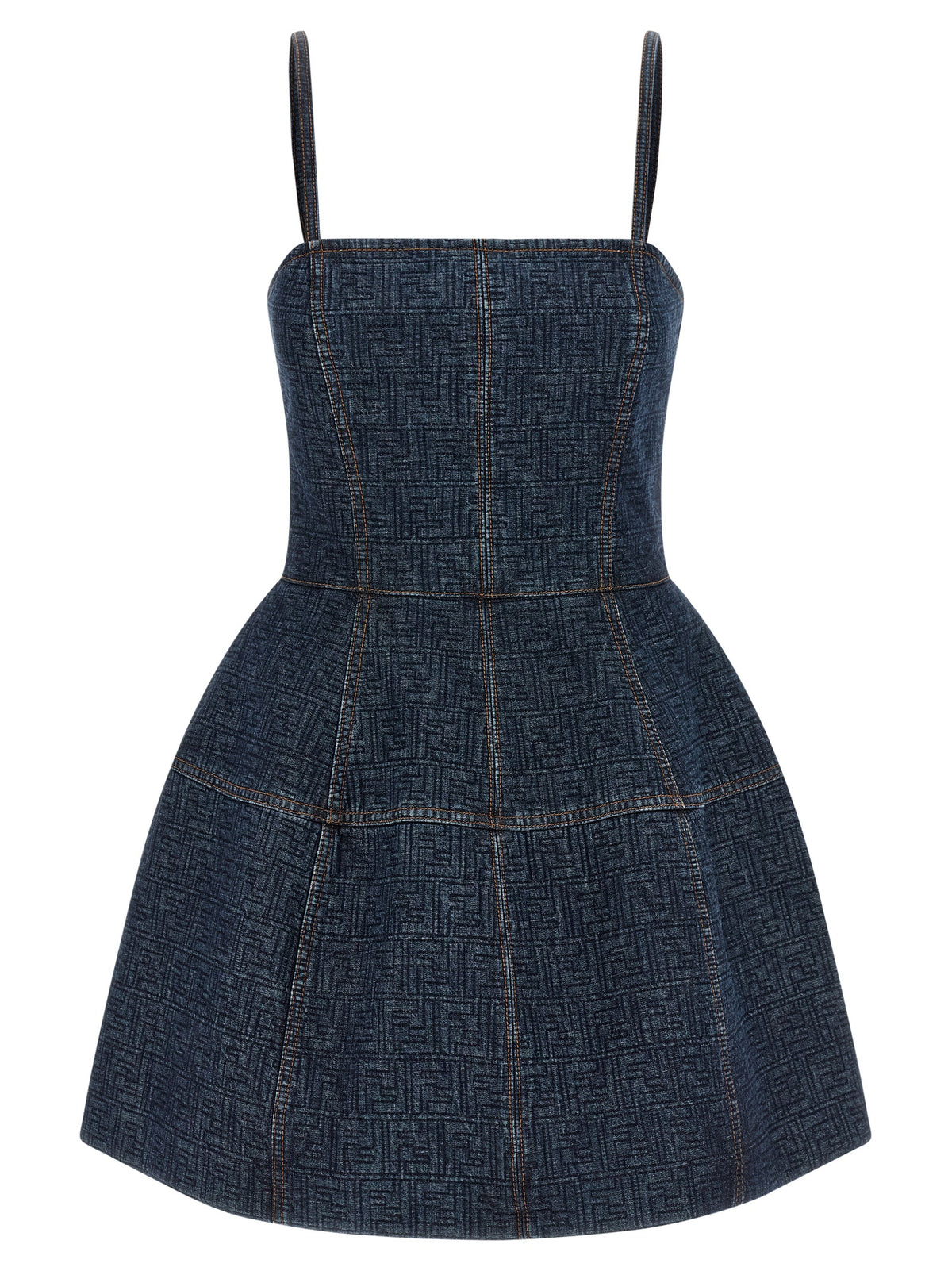 Blue Cotton Short Dress