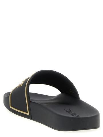 Black Polyurethane Slides