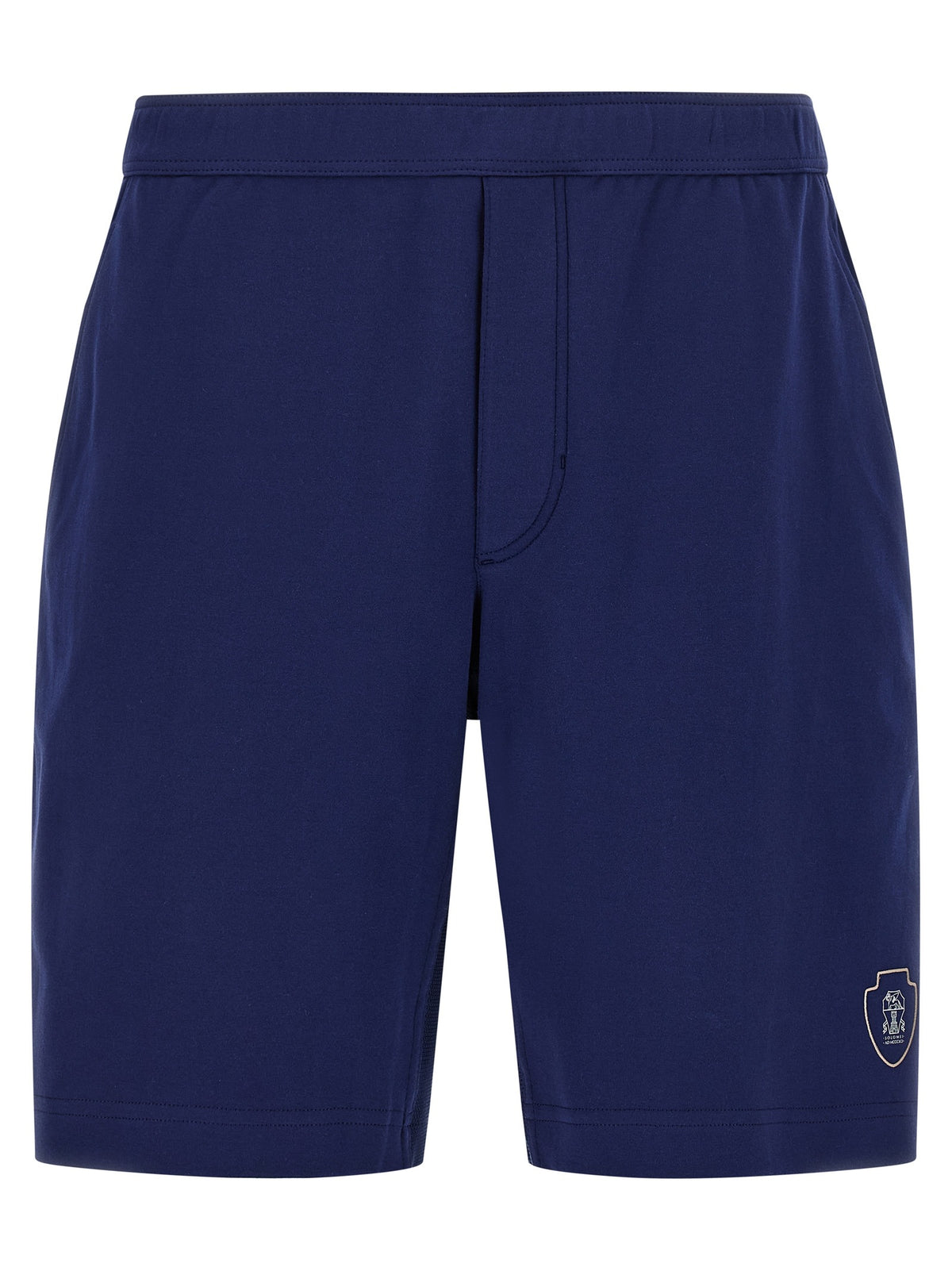 Blue Cotton Bermuda Shorts