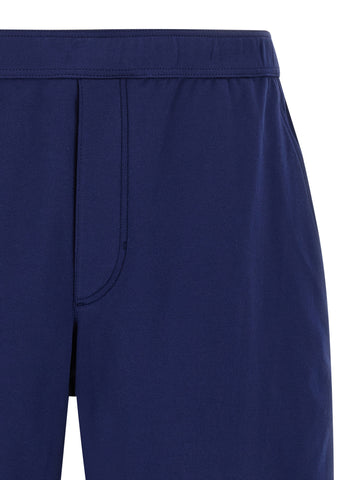 Blue Cotton Bermuda Shorts