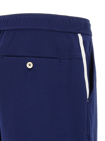 Blue Cotton Bermuda Shorts