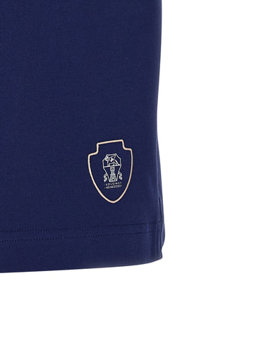 Blue Cotton Bermuda Shorts