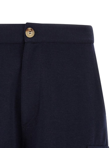 Blue Cotton Bermuda Shorts