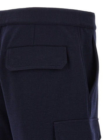 Blue Cotton Bermuda Shorts