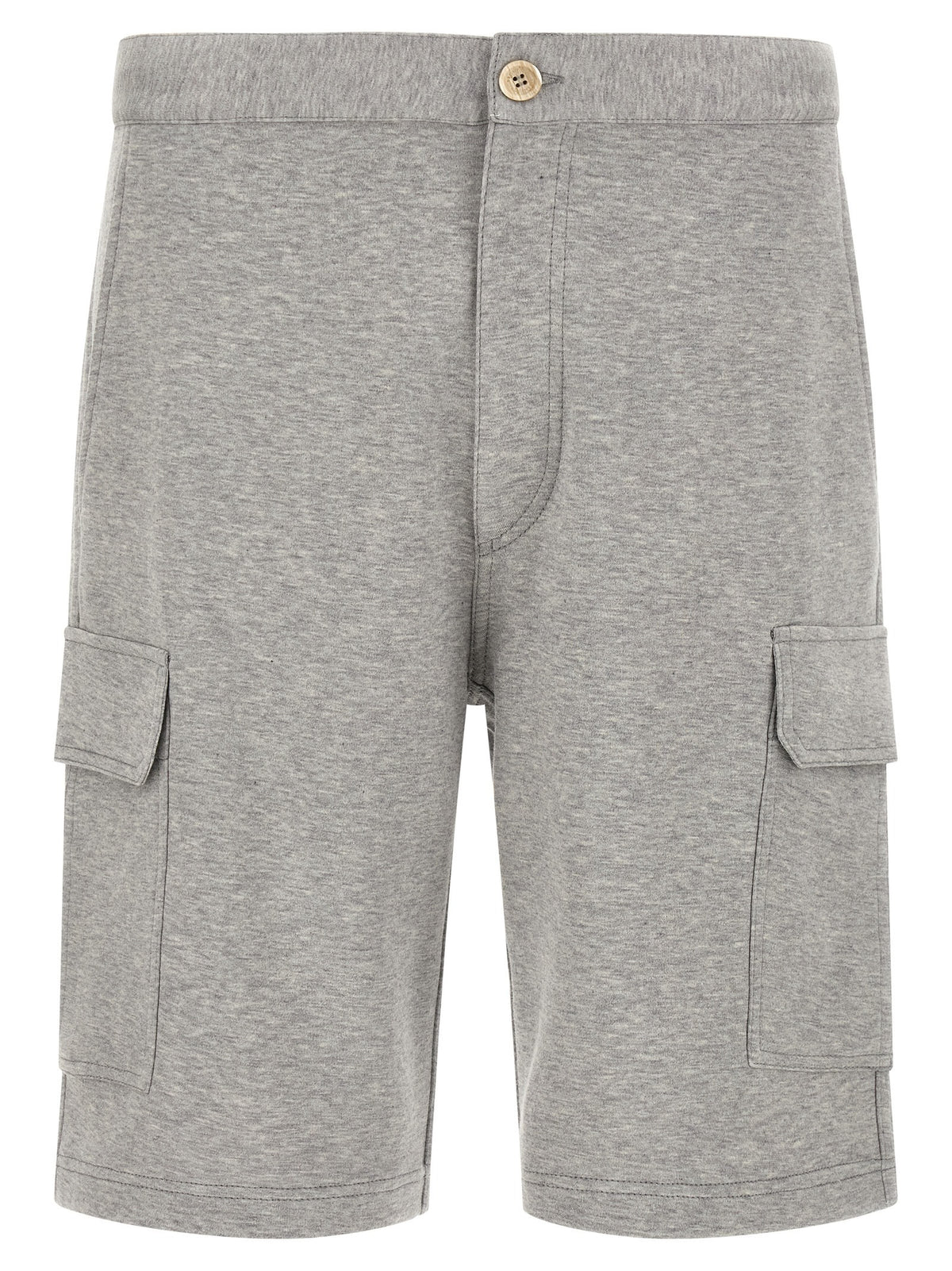 Gray Cotton Bermuda Shorts