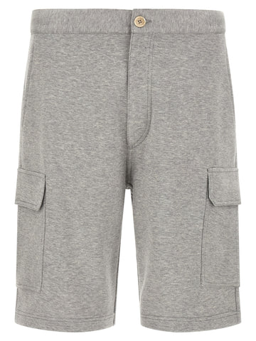 Gray Cotton Bermuda Shorts