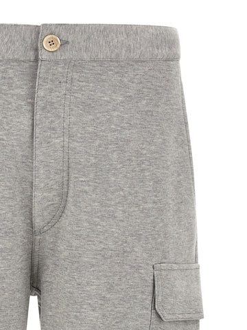Gray Cotton Bermuda Shorts