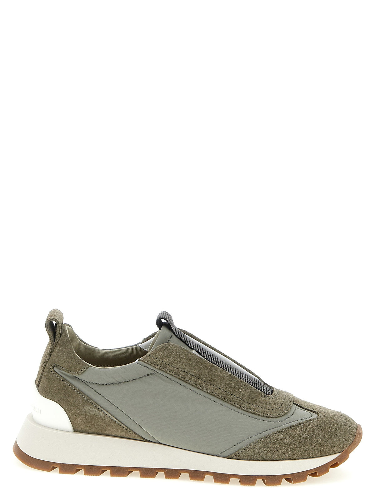 Bicolor Polyester Athletic Sneakers