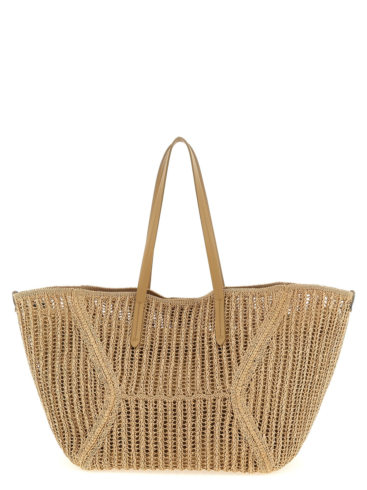 Beige Polyamide Shoulder Bag