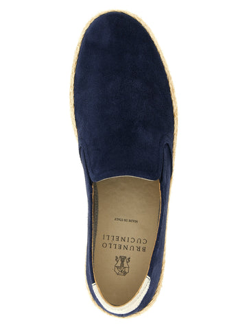 Blue Calfskin Espadrilles