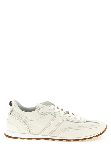 White Goatskin Athletic Sneakers