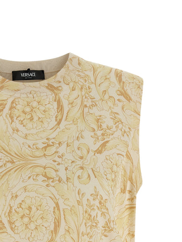 Bicolor Silk Sleeveless Jacket