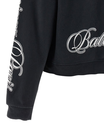 Black Cotton Sweatshirt