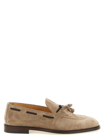 Brown Calfskin Slip-On Loafers