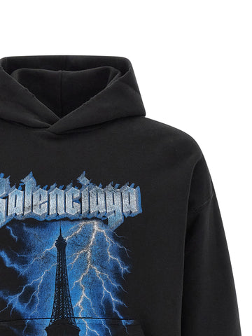 Black Cotton Sweatshirt