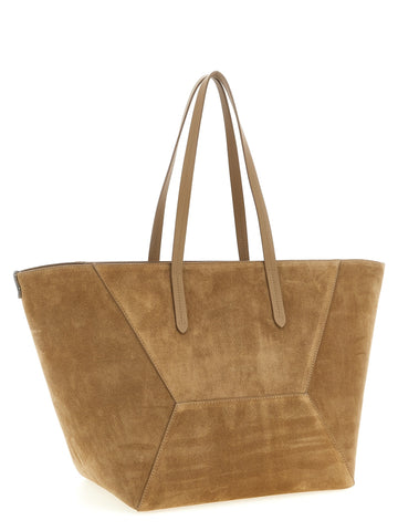 Brown Calfskin Shoulder Bag