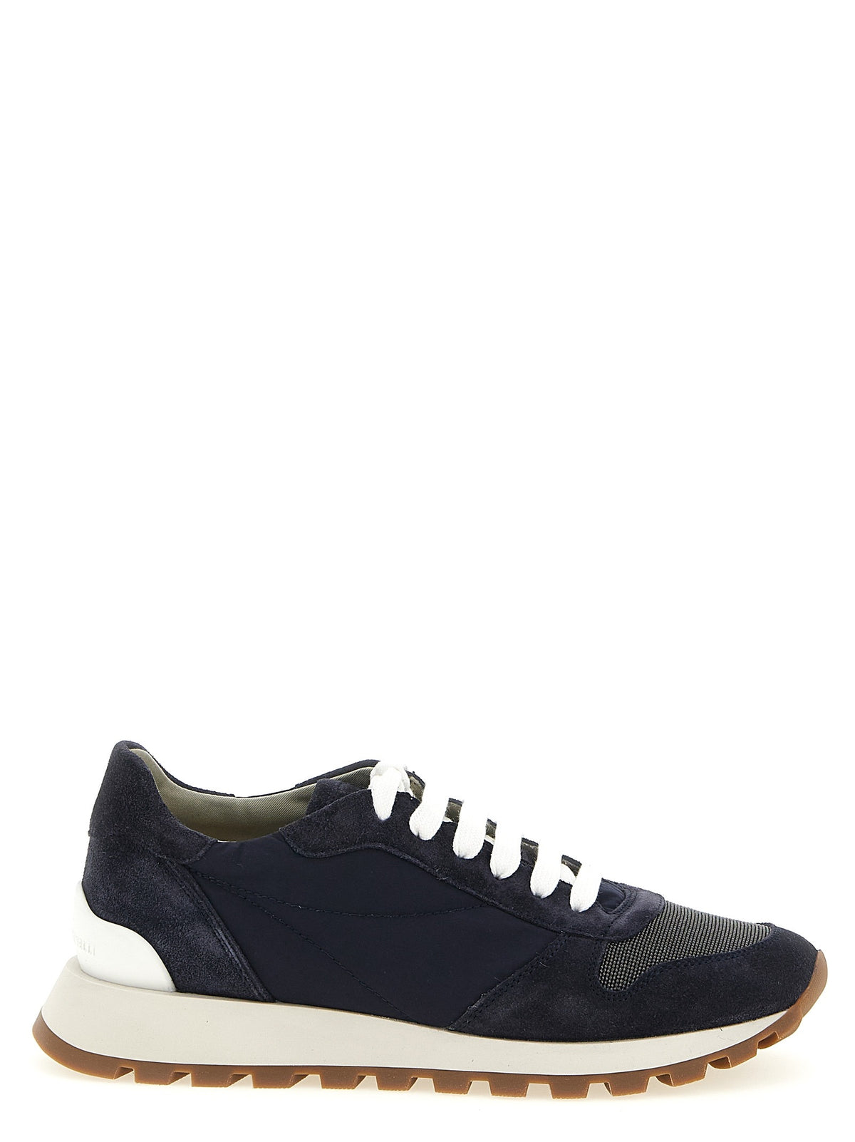 Blue Polyester Athletic Sneakers