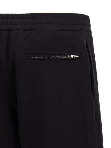 Black Cotton Bermuda Shorts
