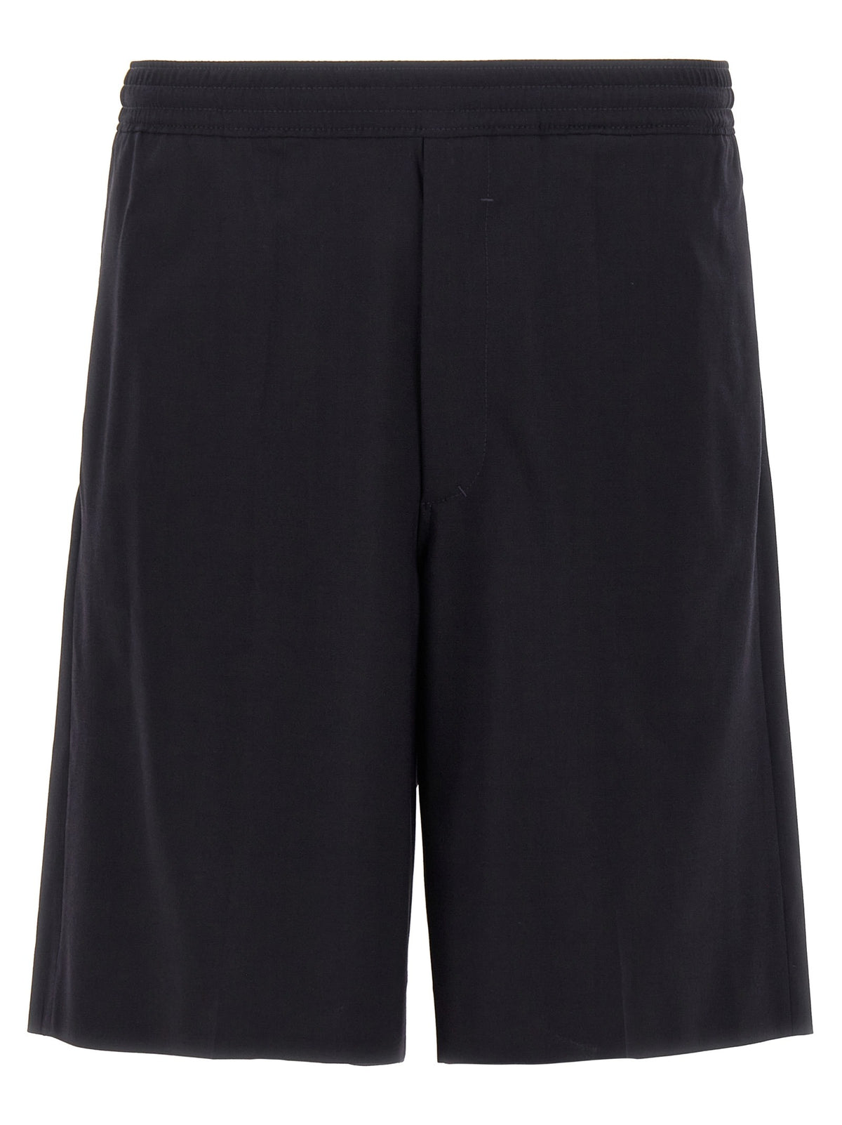 Blue Elastane Bermuda Shorts