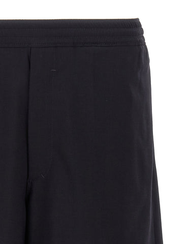 Blue Elastane Bermuda Shorts