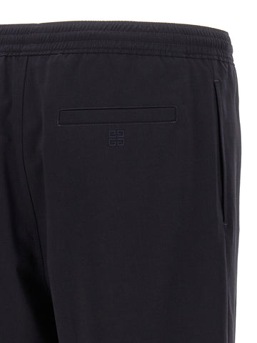 Blue Elastane Bermuda Shorts