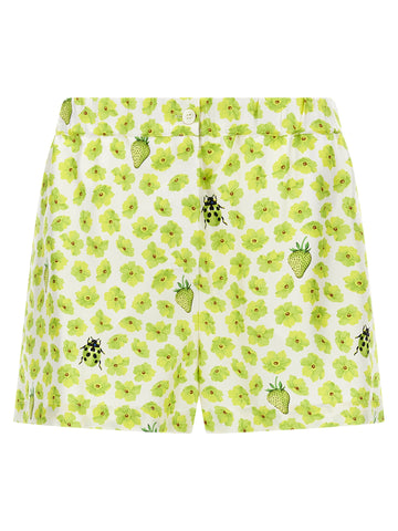 Multicolor Silk Bermuda Shorts