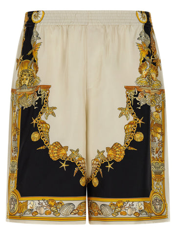 Multicolor Silk Bermuda Shorts