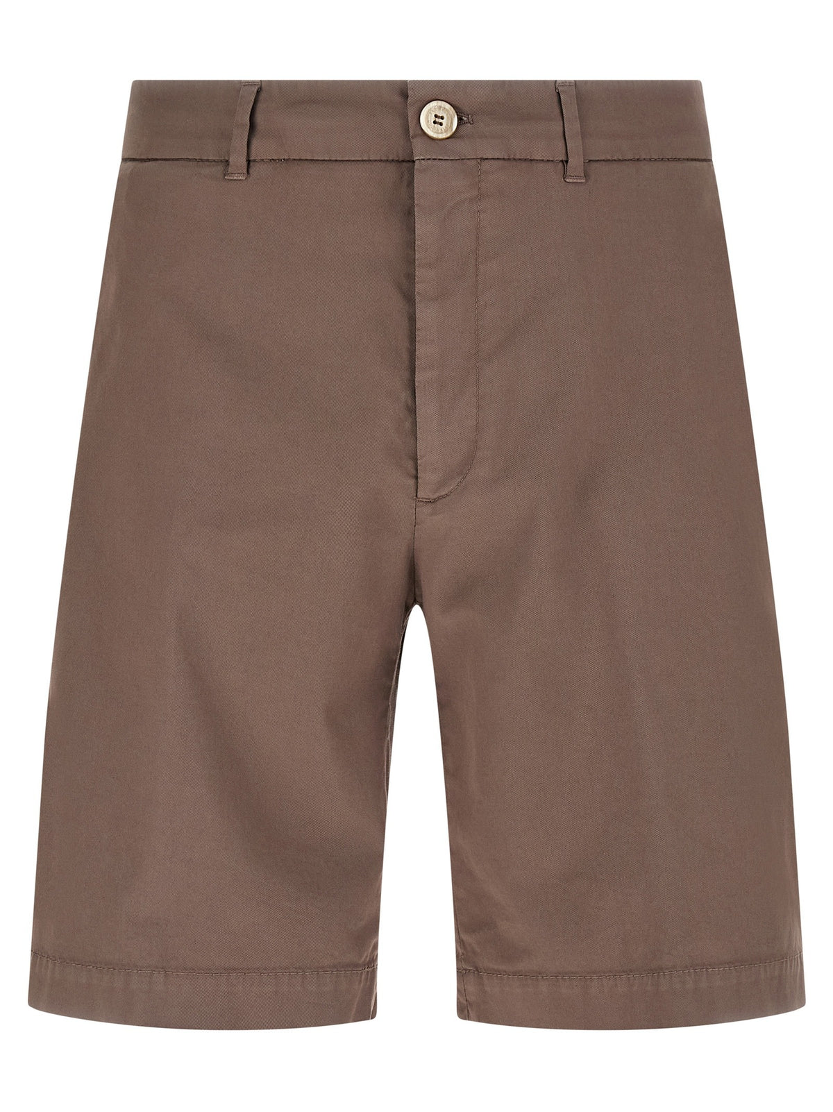 Brown Cotton Bermuda Shorts