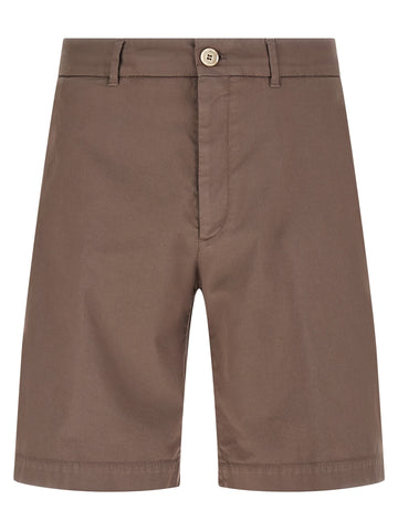 Brown Cotton Bermuda Shorts