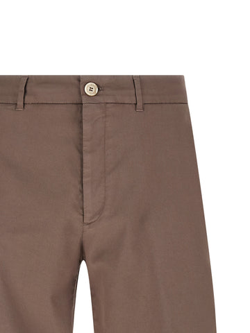 Brown Cotton Bermuda Shorts