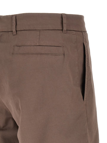 Brown Cotton Bermuda Shorts