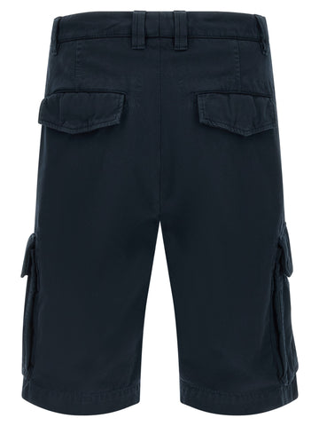 Blue Cotton Bermuda Shorts