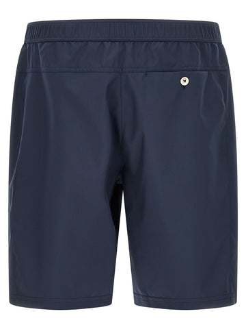 Blue Polyester Bermuda Shorts