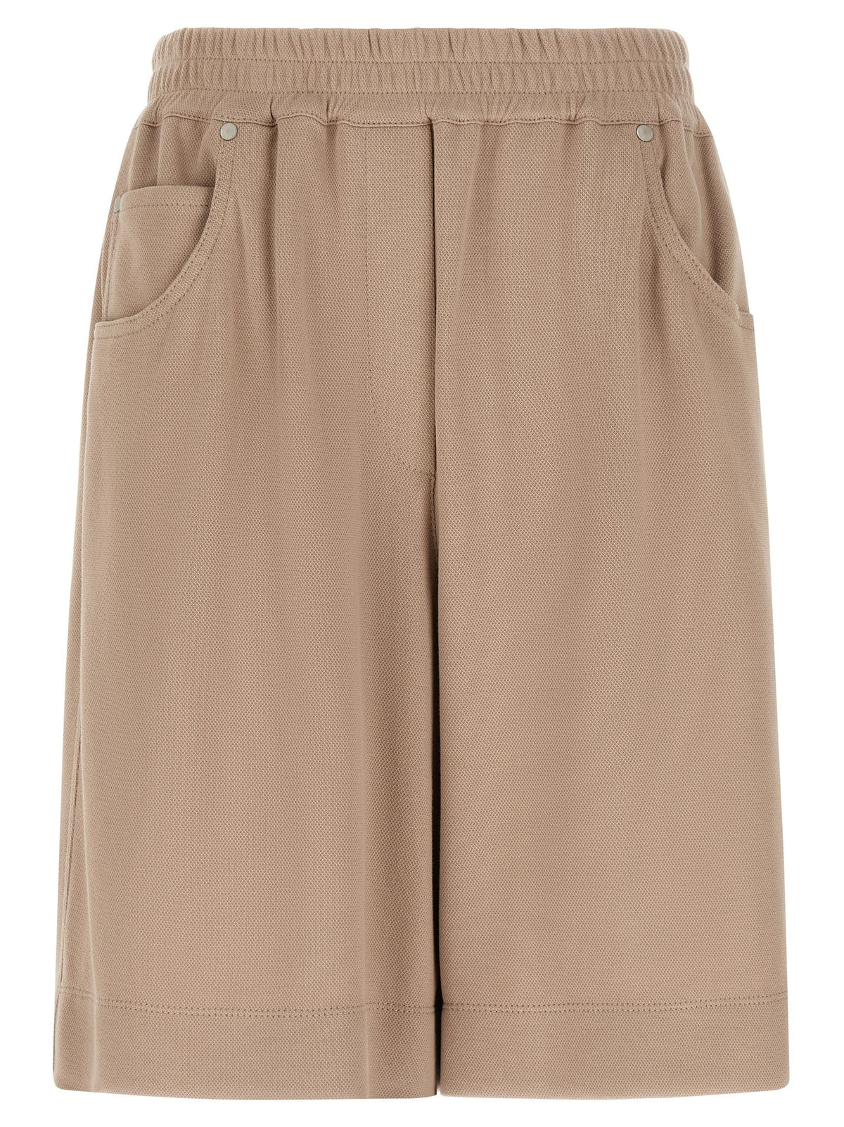 Brown Cotton Bermuda Shorts